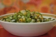 Corn and fava bean salad