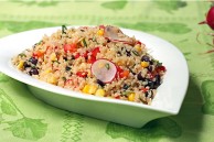 Quinoa salad with black beans and corn