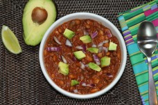 double chocolate vegetarian chili