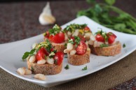 white bean tomato bruschetta