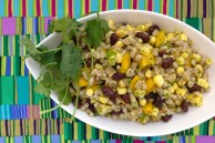 Farro salad with corn