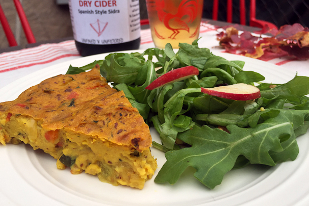 Chickpea flour quiche vegan gluten free